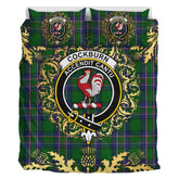 Cockburn Old Tartan Crest Bedding Set - Golden Thistle Style